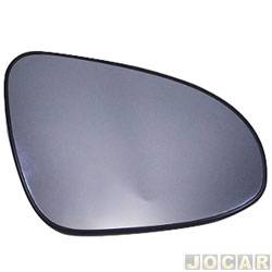 Lente do retrovisor sem base - Flabeg (Refil) - <b>Toyota Corolla Sedan XEi 2.0 16V cmbio automtico CVT Flex de 2014 at 2017</b> - Corolla 2015 at 2019 - Etios 2014 at 2021 - lado do passageiro - cada (unidade) - 45220506