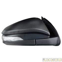Retrovisor externo - importado - Toyota Hilux Cabine Dupla SRV 4X2 2.7 16V cmbio automtico Flex 4P de 2015 em diante - Hilux 2015 em diante - eltrico - com pisca - com capa preta - lado do passageiro - cada (unidade) - YT7832BER-LD