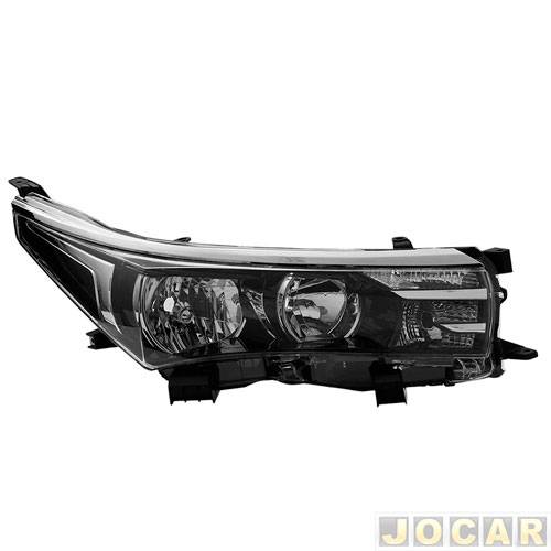 Farol principal - Depo - Corolla 2015 em diante - elétrico com LED - xenon - lado do motorista - cada (unidade) - 24509