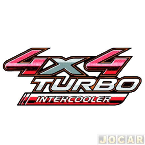 Letreiro - alternativo - Hilux 2012 até 2015 - 4x4 turbo intercooler - vermelho - cada (unidade)