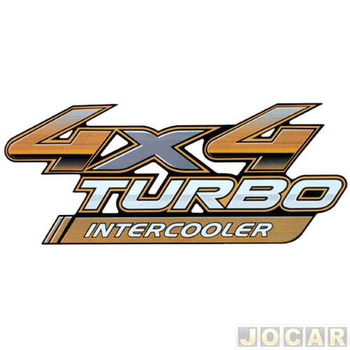 Letreiro - alternativo - Hilux 2012 até 2015 - 4x4 Turbo intercooler - laranja - cada (unidade)
