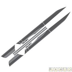 Faixa adesiva lateral - alternativo - <b>Toyota Hilux Cabine Dupla SRV 4X2 2.7 16V cmbio automtico Flex 4P de 2015 em diante</b> - Hilux 2015 em diante - Limited - par
