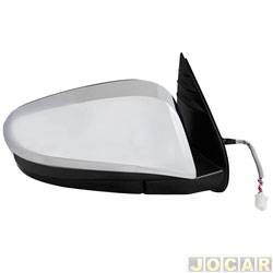 Retrovisor externo - importado - Toyota Hilux Cabine Dupla SRV 4X2 2.7 16V cmbio automtico Flex 4P de 2015 em diante - Hilux 2015 em diante - eltrico - sem pisca - capa cromada - lado do passageiro - cada (unidade) - 25618