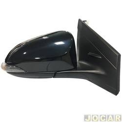 Retrovisor externo - Metagal - <b>Toyota Yaris Hatch XLS 1.5 16V VVT-i CVT Flex 4P de 2022 em diante</b> - Yaris 2018 em diante - eltrico com pisca - retrtil (Power foldway) - para pintar - lado do passageiro - cada (unidade) - RJYE24CE