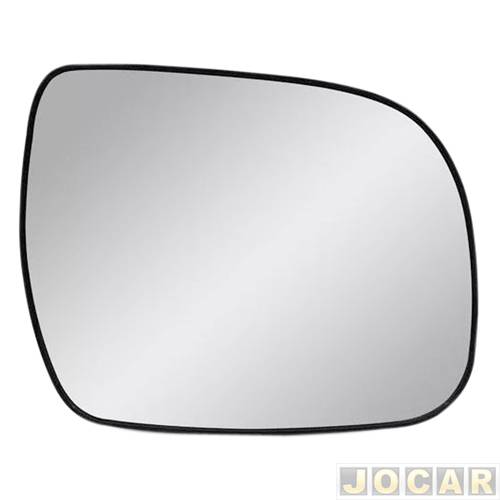 Lente do retrovisor com base - Metagal - Hilux 2012 até 2015 - para retrovisor com pisca - prata - lado do passageiro - cada (unidade) - RJVM60