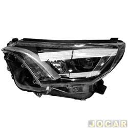 Farol principal - TYC - Rav4 2017 em diante - com motor led sem reator - lado do passageiro - cada (unidade) - 28100