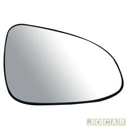 Lente do retrovisor com base - Metagal - Yaris 2018 em diante - prata - lado do passageiro - cada (unidade) - RJYM22
