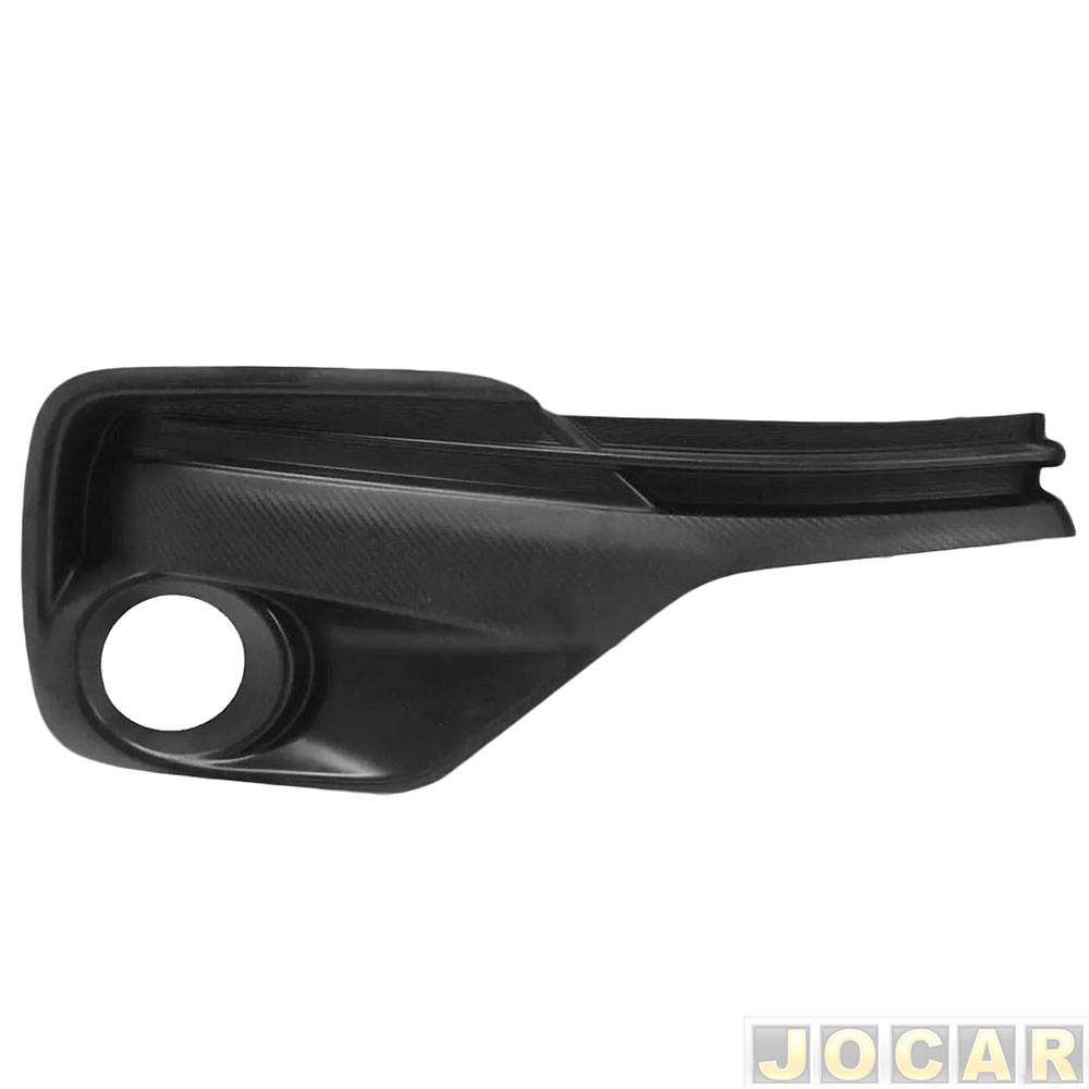 Grade (moldura) lateral do para-choque - importado - Etios 2017 até 2021 - com furo para milha - preto - lado do passageiro - cada (unidade) - 28910