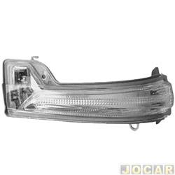 Lanterna do pisca do retrovisor externo - importado - <b>Toyota Hilux Cabine Dupla SRV 4X2 2.7 16V cmbio automtico Flex 4P de 2015 em diante</b> - Hilux 2015 em diante - lado do motorista - cada (unidade) - 28303