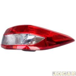 Lanterna traseira principal - TYC - <b>Toyota Yaris Sedan XLS Connect 1.5 16V CVT Flex 4P de 2019 at 2022</b> - Yaris Sedan 2018 at 2022 - canto sem LED - lado do passageiro - cada (unidade) - 29422