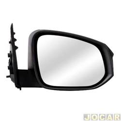 Retrovisor externo - importado - <b>Toyota Hilux Cabine Dupla SRV 4X2 2.7 16V cmbio automtico Flex 4P de 2015 em diante</b> - Hilux 2015 em diante - fixo - preta - lado do passageiro - cada (unidade) - 31632