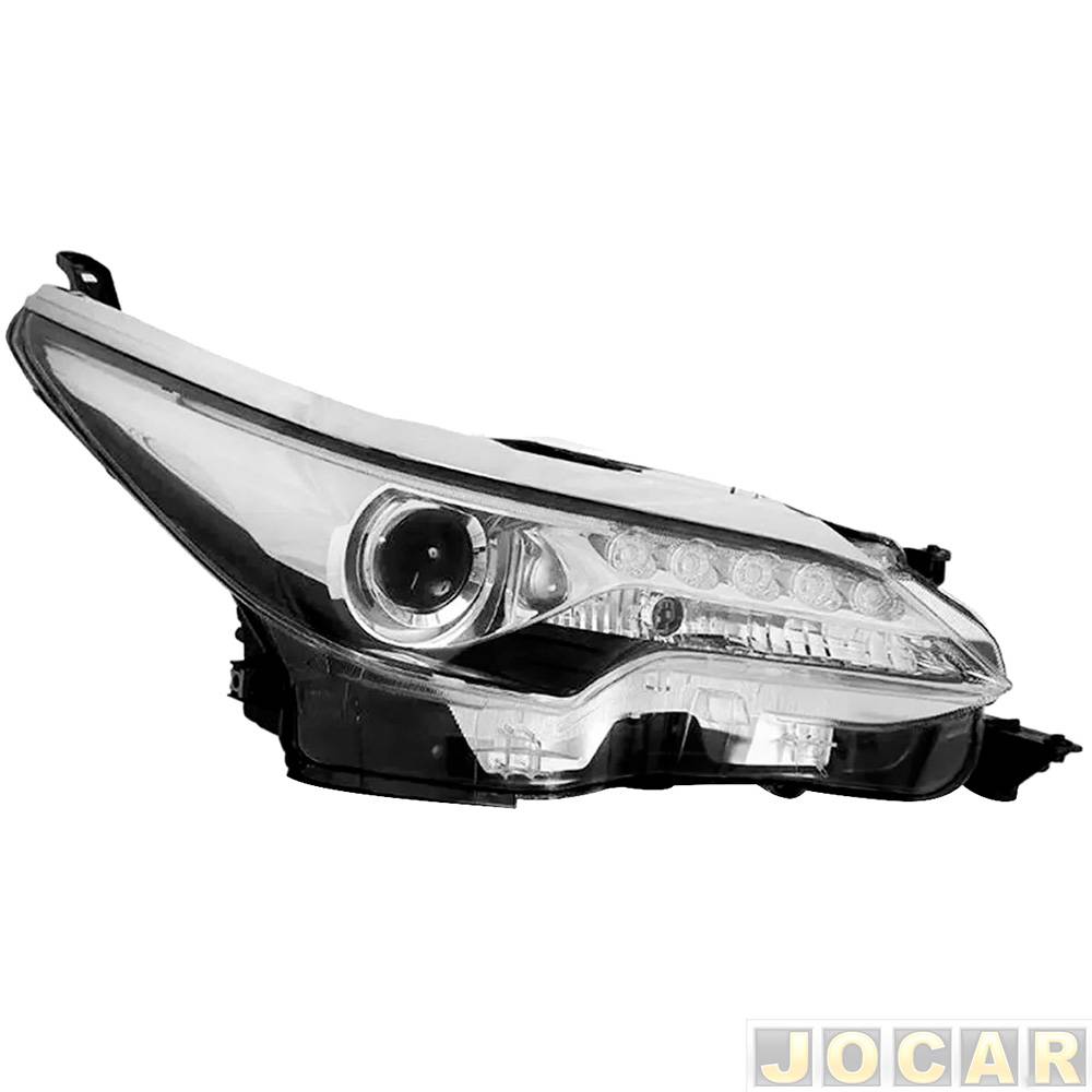 Farol principal - importado - Hilux SW4 2016 até 2021 - elétrico com led - lado do passageiro - cada (unidade) - 30678