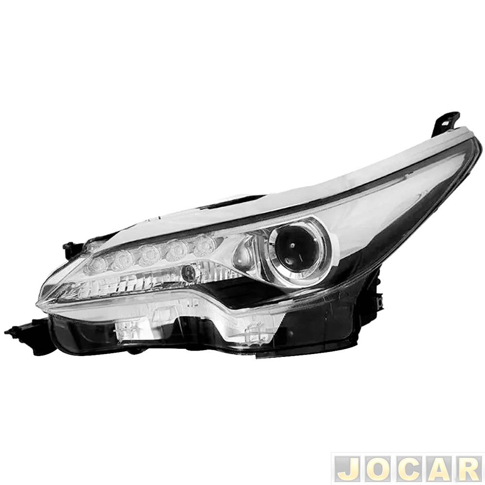 Farol principal - importado - Hilux SW4 2016 até 2021 - elétrico com led - lado do motorista - cada (unidade) - 30679