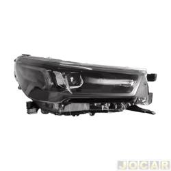 Farol principal - importado - Hilux SRV 2021 at 2022 - com LED - aro cinza - lado do passageiro - cada (unidade) - 31164