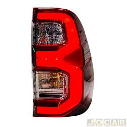 Lanterna traseira principal - importado - Hilux pick-up 2021 at 2022 - com led sem soquete - lado do passageiro - cada (unidade) - 31994.