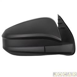Retrovisor externo - Metagal - <b>Toyota Hilux Cabine Dupla SRV 4X2 2.7 16V cmbio automtico Flex 4P de 2015 em diante</b> - Hilux 2016 em diante - fixo texturizado - preto - lado do passageiro - cada (unidade) - RJXE78FX