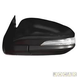Retrovisor externo - Metagal - <b>Toyota Hilux Cabine Dupla SRV 4X2 2.7 16V cmbio automtico Flex 4P de 2015 em diante</b> - Hilux 2016 em diante - eltrico com pisca - para pintar - lado do motorista - cada (unidade) - RJXE83CE1