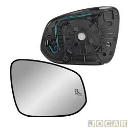 Lente do retrovisor com base - Metagal - Corolla Cross 2021 em diante - com sensor ponto cego - lado do passageiro - cada (unidade) - RJAEM0