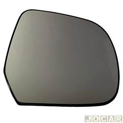 Lente do retrovisor com base - Metagal - <b>Toyota Etios Hatch XLS 1.5 16V Flex 4P de 2012 at 2017</b> - Etios 2013 at 2017 - lado do passageiro - cada (unidade) - RKAMX4