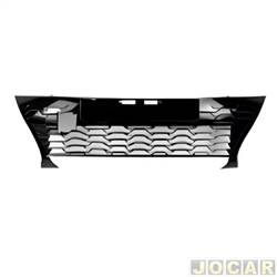 Grade inferior central do para-choque - importado - <b>Toyota Yaris Hatch X-Way Connect 1.5 16V CVT Flex 4P de 2019 at 2022</b> - Yaris 2018 at 2022 - brilhante - preto - cada (unidade) - 30382.