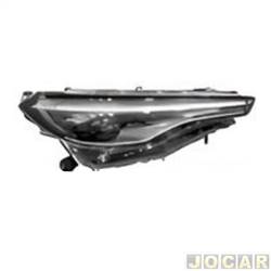 Farol principal - TYC - <b>Toyota Corolla Cross XR 2.0 16V CVT Flex 4x2 4P  de 2021 em diante</b> - Corolla Cross 2021 em diante - com led - lado do passageiro - cada (unidade) - 32692