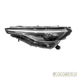Farol principal - TYC - <b>Toyota Corolla Cross XR 2.0 16V CVT Flex 4x2 4P  de 2021 em diante</b> - Corolla Cross 2021 em diante - com led - lado do motorista - cada (unidade) - 32691