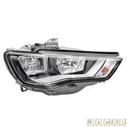 Farol principal - Hella - A3 2012 at 2016 - eltrico - lado do passageiro - cada (unidade) - 1EJ.010.740.081