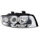 Farol principal - TYC - Audi A4 Avant 2.4 V6 30V Multitronic 4P de 2002 at 2004 - A4 2001 at 2004 - lado do passageiro - cada (unidade) - 17088