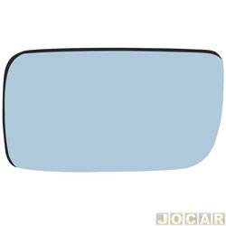 Lente do retrovisor com base - importado - srie 3 1992 at 1998 - lente azul com aquecedor - lado do passageiro - cada (unidade) - 26702