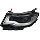 Farol principal - importado - Jeep Compass Opening Edition 4X2 2.0 16V cmbio automtico flex 4P de 2017 at 2017 - Compass 2017 at 2021 - eltrico com motor - com xenon e LED - lado do motorista - cada (unidade) - 28927