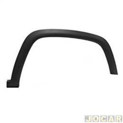 Moldura do para-lama - importado - <b>Jeep Compass Longitude 4X2 2.0 16V cmbio automtico flex 4P de 2016 at 2021</b> - Compass 2017 at 2021 - preta - dianteiro - lado do passageiro - cada (unidade) - 34972