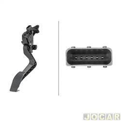 Pedal do acelerador - Hella - <b>Jeep Compass Opening Edition 4X2 2.0 16V cmbio automtico flex 4P de 2017 at 2017</b> - Toro/Compass 2016 at 2021 - eletrnico - transmisso manual/automtica - cada (unidade) - 6PV010175761