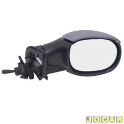 Retrovisor externo - SPJ - <b>Citron C3 XTR 1.6 16V Flex de 2006 at 2012</b> - C3 2003 at 2012 - com controle manual - para pintar - lado do passageiro - cada (unidade) - EB362
