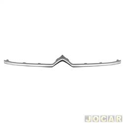 Friso da grade dianteira - importado - <b>Citron C3 First Edition Bi-Tom 1.0 12V cmbio manual Flex 4P de 2022 em diante</b> - C3 2021 at 2025 - cromado - superior - cada (unidade) - 35475