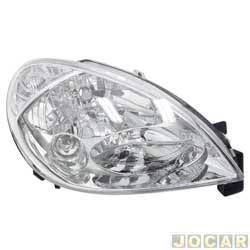 Farol principal - TYC - Xsara 2001 até 2003 - com auxiliar - máscara cromada - lado do passageiro - cada (unidade) - 15214
