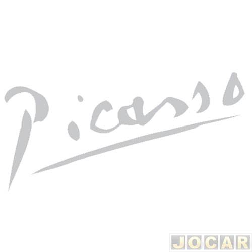 Letreiro - alternativo - Xsara Picasso 2001 até 2011 - Picasso - resinado - prata - cada (unidade)