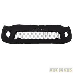 Para-choque dianteiro - importado - <b>Mitsubishi L-200 Cabine Dupla Triton 4X4 AT 3.5 V6 24V Flex de 2011 at 2012</b> - L200 Triton 2011 at 2012 - sem furo para moldura e com grade - preto - cada (unidade) - 20658
