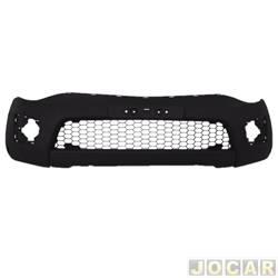 Para-choque dianteiro - importado - <b>Mitsubishi L-200 Cabine Dupla Triton 4X4 AT 3.5 V6 24V Flex de 2011 at 2012</b> - L200 Triton 2011 at 2012 - com furo para moldura e com grade - preto - cada (unidade) - 20659