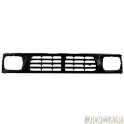 Grade dianteira - importado - <b>Mitsubishi L-200 Cabine Simples CS 4X2 2.5 Turbo diesel de 1993 at 1995</b> - L200 1993 at 1997 - preta - cada (unidade) - 64132