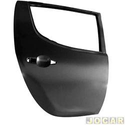 Porta - importado - <b>Mitsubishi L-200 Cabine Dupla Triton HPE 4X4 AT 3.5 V6 Flex de 2012 at 2013</b> - L200 Triton 2007 at 2013 - para pintar - traseira - lado do passageiro - cada (unidade) - 22972
