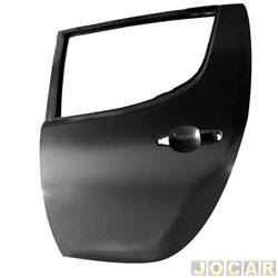 Porta - importado - <b>Mitsubishi L-200 Cabine Dupla Triton HPE 4X4 AT 3.5 V6 Flex de 2012 at 2013</b> - L200 Triton 2007 at 2013 - para pintar - traseira - lado do motorista - cada (unidade) - 22971