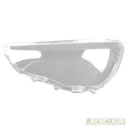 Lente do farol principal - importado - <b>Mitsubishi ASX 4X2 - CVT 2.0 16V flex 4P de 2017 at 2019</b> - ASX 2011 at 2018 - lado do motorista - cada (unidade) - 32249.