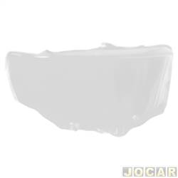 Lente do farol principal - importado - <b>Mitsubishi Pajero Dakar HPE 4X4-AT 3.5 V6 Flex 4P de 2012 at 2014</b> - Pajero Dakar 2009 at 2013 - lado do passageiro - cada (unidade) - 33204