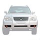 Aplique da grade - BMJ - Mitsubishi Pajero TR4 4X4-MT 2.0 16V Flex 4P de 2007 at 2009 - Pajero TR4 de 2007 at 2008 - com aplique no pra-choque - 2 peas - filetes horizontais - com abertura para emblema - cromado - dianteiro - cada (unidade) - 57.1 / 062