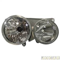 Farol principal - importado - L200 HPE/Pajero Sport 2001 at 2012 - lado do passageiro - cada (unidade) - 64457