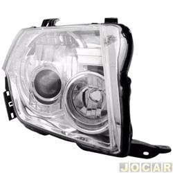 Farol principal - importado - <b>Mitsubishi Pajero TR4 4X4-MT 2.0 16V Flex 4P de 2007 at 2009</b> - Pajero Full 2007 at 2009 - lado do passageiro - cada (unidade) - 64461