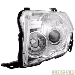 Farol principal - importado - <b>Mitsubishi Pajero TR4 4X4-MT 2.0 16V Flex 4P de 2007 at 2009</b> - Pajero Full 2007 at 2009 - lado do motorista - cada (unidade) - 64462