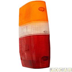 Lente da lanterna traseira - importado - L200 1993 até 2004 - tricolor - lado do motorista - cada (unidade) - 64485