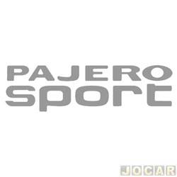 Letreiro - alternativo - Pajero 1998 at 2009 - Pajero Sport - resinado - prata - cada (unidade)