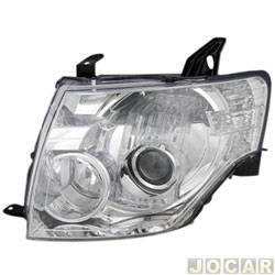 Farol principal - Depo - <b>Mitsubishi Pajero TR4 4X4-MT 2.0 16V Flex 4P de 2007 at 2009</b> - Pajero Full 2007 at 2009 - eltrico - lado do motorista - cada (unidade) - 17391